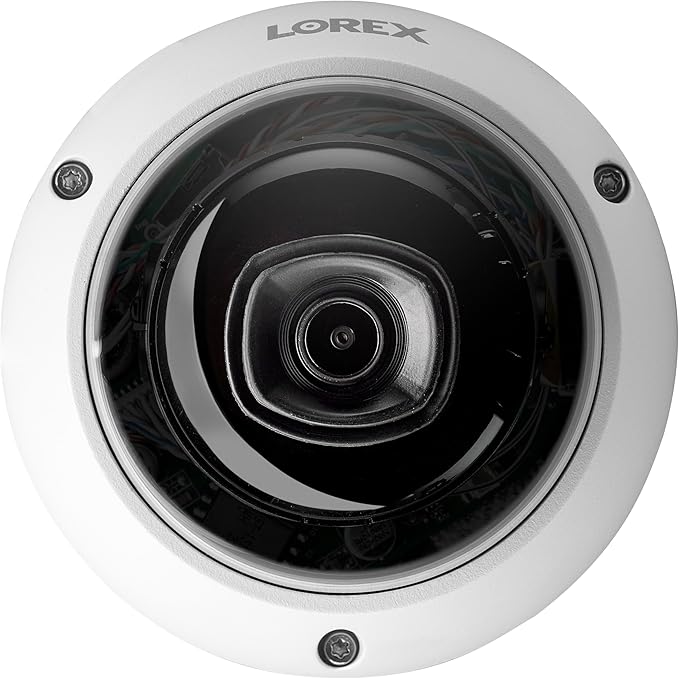 Lorex 4K IP Wired Dome Security Camera | Listen-in Audio | IK10 Vandal Proof Rating | Person and Vehicle Detection | Color Night Vision | IP67 Weatherproof | White
