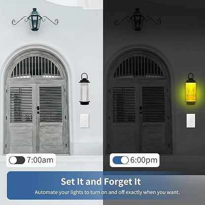 Smart Touch Wall Light Switch with Matter, Tempered-Glass Panel, Neutral Wire Required, Single-Pole, 2.4GHz Wi-Fi, App/Voice Control with Alexa/Google/Apple Home, Timers & Schedules 2 Gang – 3 Pack