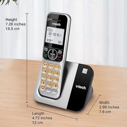 VTech 2-Handsets Cordless Phone System for Home with Call Block, Large Display & Buttons, Backlit Screen, Full-Duplex Speakerphone, Caller ID/Call Waiting, DECT 6.0, Table & Wall Mountable | CS5319-2