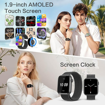 EarlySincere Smart Watch for Men 1.9" HD AMOLED AOD, DA GPT, AI Watch Face