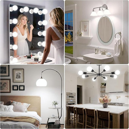 Brightever G25 LED Globe Light Bulbs 60W Equivalent, 5000K Daylight White LED Vanity Light Bulbs with E26 Standard Base for Bathroom, 5W Round Light Bulb for Vanity Mirror, 600LM, 4-Pack, Non-Dimmable