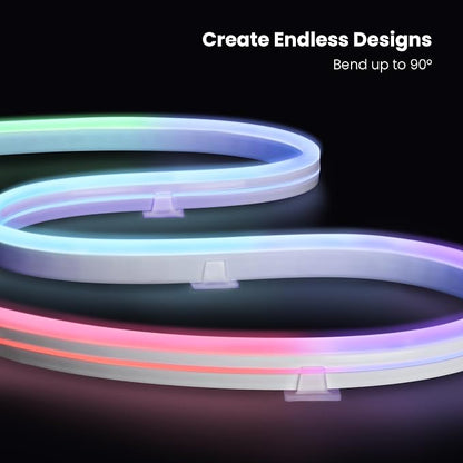 Feit Electric Smart Neon Strip Lights 10FT, Flexible RGBW Color Chasing LED Light Strip, 2.4GHz WiFi Enabled, Works with Alexa and Google Home Assistant, 22W, Music Sync, App Control NF10/CHASE/AG