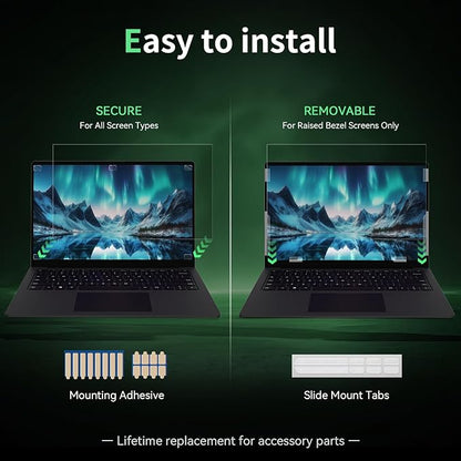 Laptop Privacy Screen 13.3 Inch, Laptop Screen Privacy Shield 16:9 Aspect Ratio Anti-Glare Blue Light Computer Monitor Protector,Removable 13in Filter for Lenovo HP Acer Asus Thinkpad Envy Xps