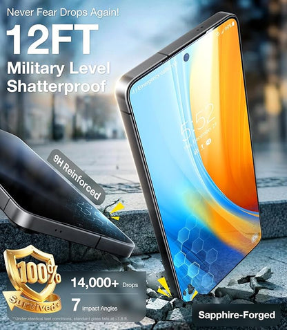 UltraGlass TOP 9H+ Armor for Samsung Galaxy S26+ Plus Screen Protector [NO.1 Military Grade Protection] S26+ Plus Screen Protector Tempered Glass 26 Plus Case Friendly, One Pull Install, 2 Pack