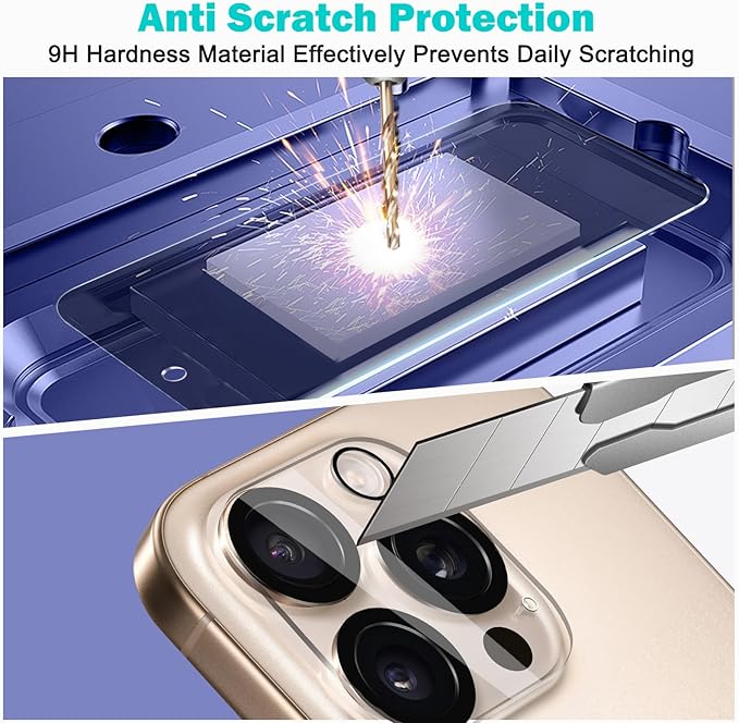 PEHAEL 3+3 Pack for iPhone 16 Pro Max Privacy Screen Protector with Camera Lens Protector Full Coverage Anti-Spy Tempered Glass Film 9H Hardness Easy Installation Bubble Free [6.9 inch]