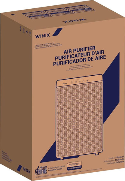 WINIX 5520 Air Purifier for Home Large Room Up to 1882 Ft² in 1 Hr With Air Quality Monitor, True HEPA, High Deodorization Carbon Filter and Auto Mode, Captures Pet Allergies, Smoke, Dust.