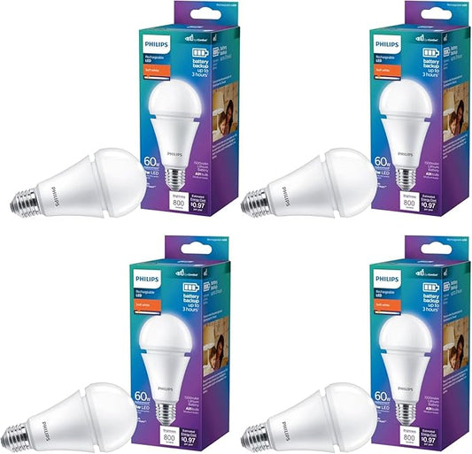 PHILIPS LED 150W A21 4-Pack Soft White Soft White (2700K) 2610 Lumen (29W = 150W) Dimmable Frosted Flicker-Free Light Bulbs