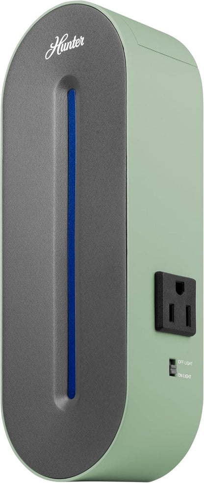Hunter Plug-in UV Air Sanitizer, Sage – Whisper Quiet UV-C Air Sanitizer, Matches A Variety of Room Decors and Styles