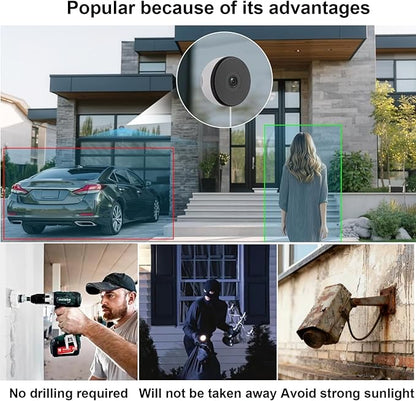 4MP 2K Indoor Security Camera for Windows, Smart AI Motion Detection, Color Night Vision, Glass-Mount Design, Wired Installation (1)