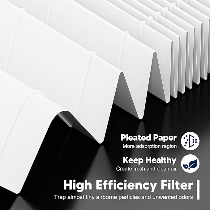 Vital 200S Replacement Filter for LEVOIT Vital 200S and Vital 200S-P Air Purifier, High-Efficiency Activated Carbon Filter, Vital 200S-RF, 2 Pack, White