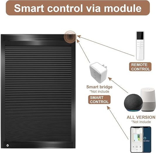 LEXEN Smart Bottom Up Honeycomb Shades - WiFi Enabled Motorized Cellular Blinds Compatible with Alexa/Google Home Easy Install Blackout Honeycomb Blinds with Aluminum Frame Customize Size-White