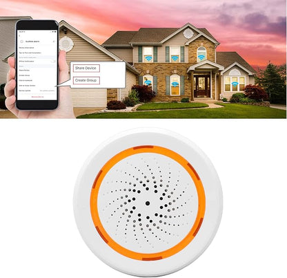 Walfront Smart Security Alarm Wireless Home Alarm System with 90dB Siren 18 Tones APP Control 2.4GHz for Burglar Door Sensor Motion Detector (for ZigBee)