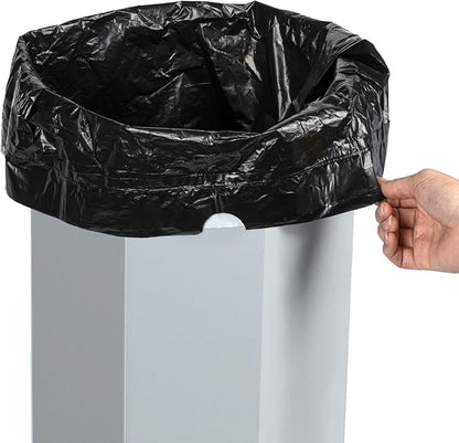 happimess Fleur 25 Gal Trash Can Bin, Fog Gray, Set of 2
