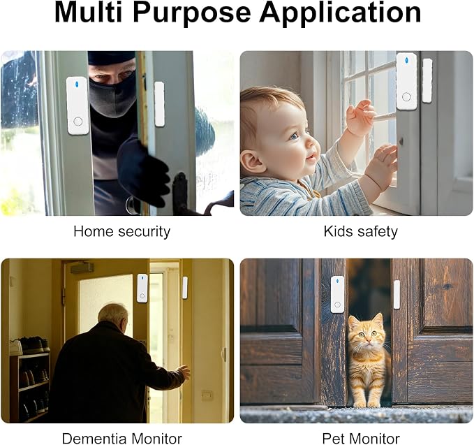 Home Security System, Alarm System for Home Security, WiFi/GSM SMS Alarm System with Motion Detector, 120dB Alarm Siren, Door/Window Burglar Alarm, Smart Remote Control, Alexa-Compatible (G03-2E)