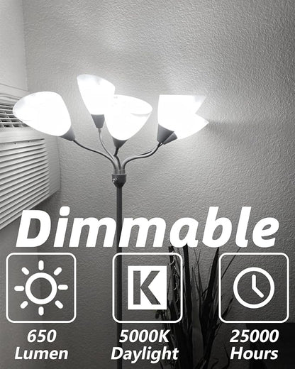 CYLYT E12 Chandelier Bulb 60 watt Equivalent, Dimmable LED Candelabra Light Bulbs 6W,5000K Daylight 650 Lumen Lightbulbs, CA11, UL Listed, Pack of 12