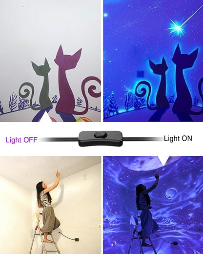Onforu 8 Pack 42W LED Black Lights, Blacklight Bars with Plug and Switch, Glow in The Dark Party Supplies for Halloween Decorations, Bedroom, Body Paint, Stage Lighting, Poster, Black