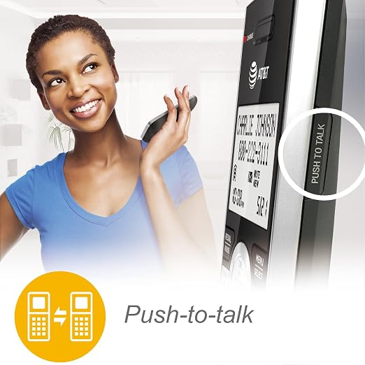 AT&T CL83507 DECT 6.0 5-Handset Cordless Phone, Silver/Black | Dual Keypad Base, Smart Call Blocker, Caller ID Announcer, Answering Machine, Intercom