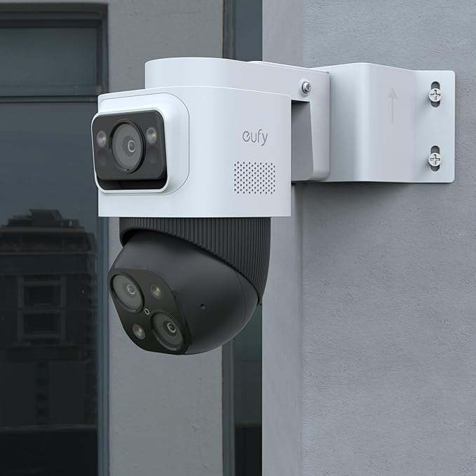 Corner Mount Bracket Compatible with eufy PoE NVR Security System S4 Max,eufyCam S4 and eufy PoE Bullet-PTZ Cam S4 Camera (White)