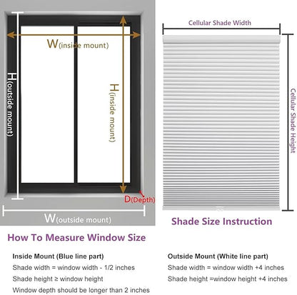 Changshade Cellular Shades Blackout Cordless Custom Size, Honeycomb Indoor Window Blinds Room Darkening 1.5 inch Cell Pleated Easy to Install for Home, Office, Bedroom, Nursey, Pink