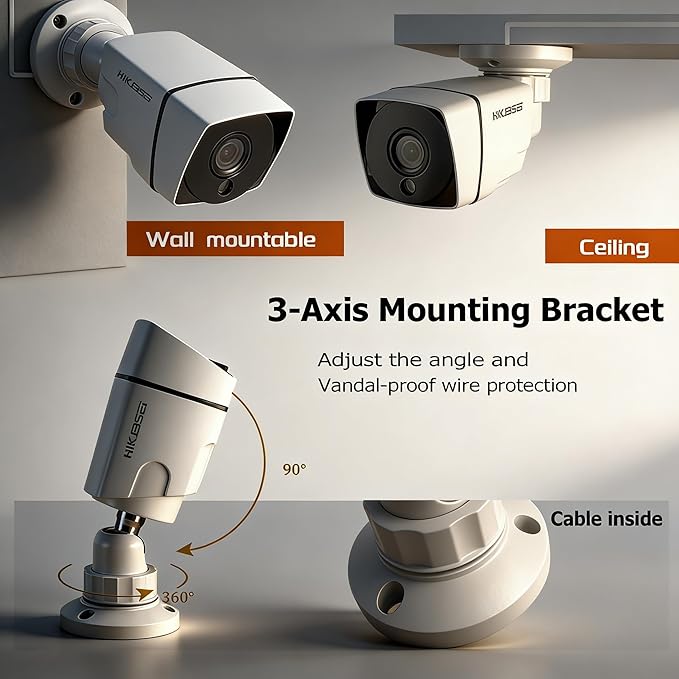 1080P H.265+ Home Security Camera System with 1TB Hard Drive，5MP 3K Lite 4 Channel CCTV DVR Recorder and 4 x 1080p Surveillance Bullet Camera Outdoor Indoor