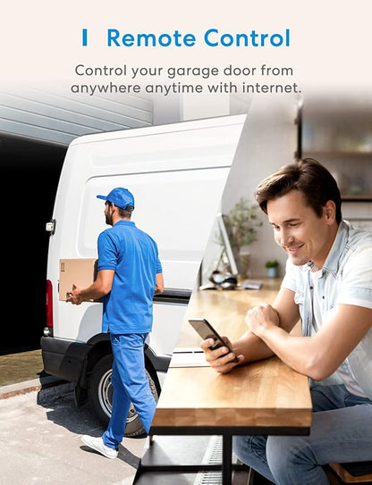 meross Smart Garage Door Opener Remote, APP Control, Compatible with Alexa and SmartThings, Multiple Notification Modes, No Hub Needed