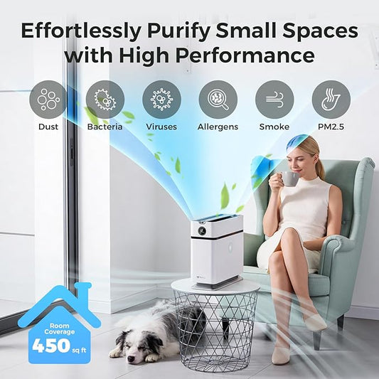 Airdog X1+ Air Purifier for Home,TPA Technology Up to 20X More Effective than HEPA,Portable Air Cleaner for RV with 3 Modes, App Control for Allergens, Pollutants, Smoke, Dust