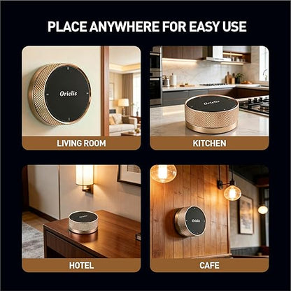 Zigbee Switch, Zigbee Button, Wireless Smart Button, Supports to Create Smart Scenes, Trigger Connected Devices on APP with Three Control Options, Tuya ZigBee Gateway Required (V2 or Higher), Gold