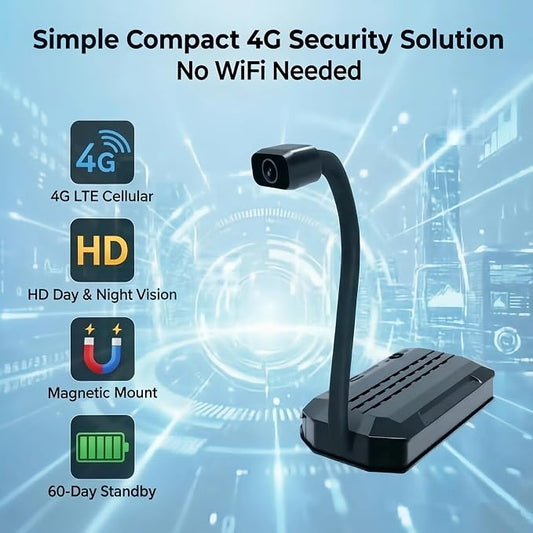 W-4-GN 4G LTE Cellular Security Camera with Adjustable Viewing Angles
