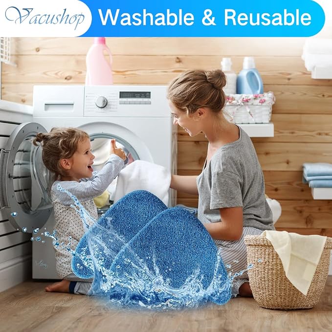 Vacuum Accessories Replacement for Hoover WH21000 Reusable Microfiber Soft x4 Mop Pad