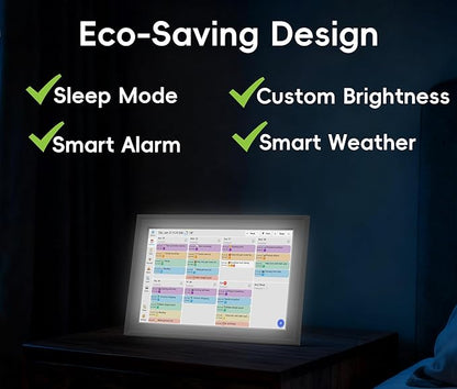 Digital Calendar, 10.1-inch Smart Wall Planner Electronic Calendar & Chore Chart, Smart Touchscreen Interactive Display for Family Schedules, Organize Your Daily & Family Routines, Desk & Wall Mount