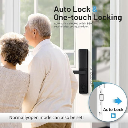 Sophies Keyless Entry Smart Lock with Handle (Black, Bluetooth-TTlock)