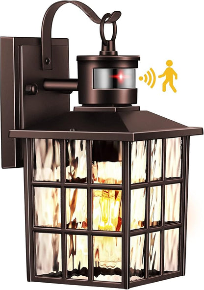 VIANIS Bronze Motion Sensor Exterior Lighting Fixtures, Waterproof