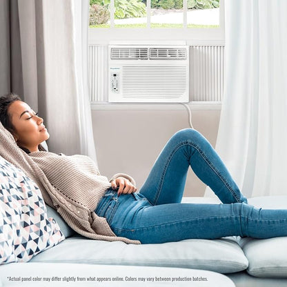 Keystone 8,000 BTU Window Air Conditioner with 3,500 BTU Supplemental Heating, 115V, Window AC Unit with Supplemental Heat for Bedroom, Living Room, Small-Medium Rooms up to 350 Sq.Ft.