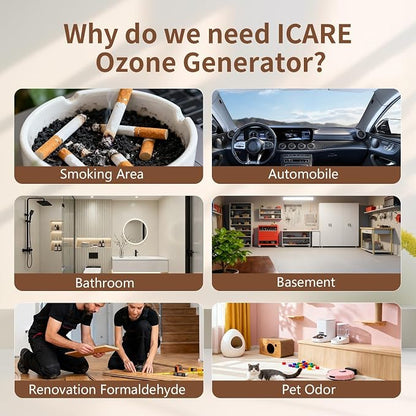 Ozone Generator 60000mg/h, High Capacity Digital Ozone Machine Odor Removal