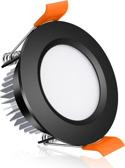 inShareplus 2 Inch LED Recessed Lighting, Black Downlight Dimmable 3W (35W Equivalent), 3000K Warm White, CRI80, Recessed Light Fixtures with LED Driver （1 Pack）