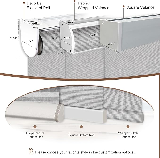 Motorized Blinds Roller Shade with Remote: Canisteo Automatic Smart Blind for Windows 100% Blackout, Electric Blinds Compatible with Alexa/Google Home/Apple Homekit, Customized Size, Cozy Smoke