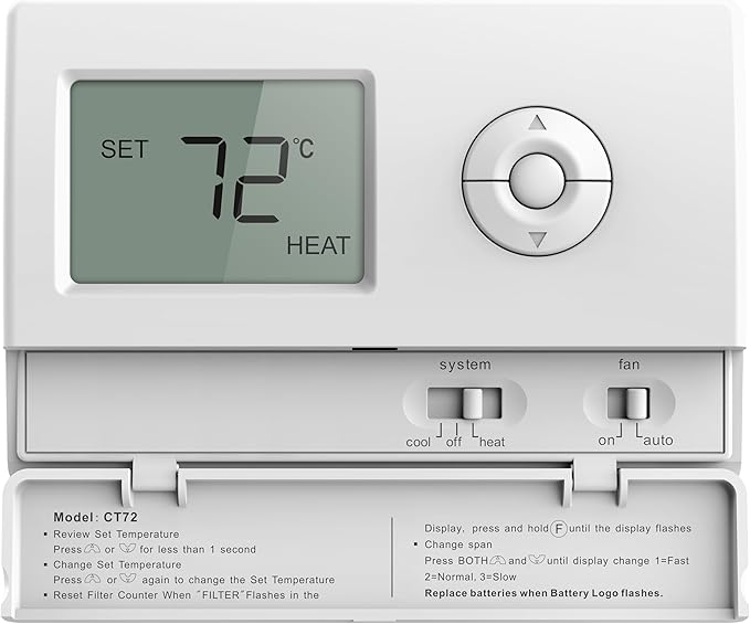 ControlTemp CT400 Advanced Tamper Proof Thermostat, 5.5''Wx3.75''Hx1''D
