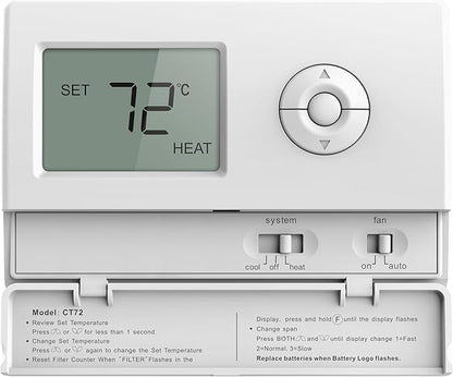 ControlTemp CT400 Advanced Tamper Proof Thermostat, 5.5''Wx3.75''Hx1''D