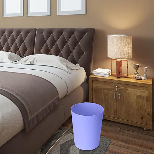 Small Plastic Trash Can - 1.8 Gallon - Light Purple - Wastebasket Garbage Can Container