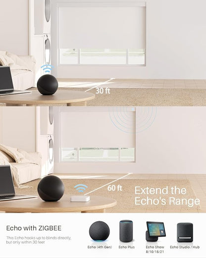 Smart Hub for Alexa Motorized Blackout Blinds, Smart Gateway for JaeJaes Automatic Blinds