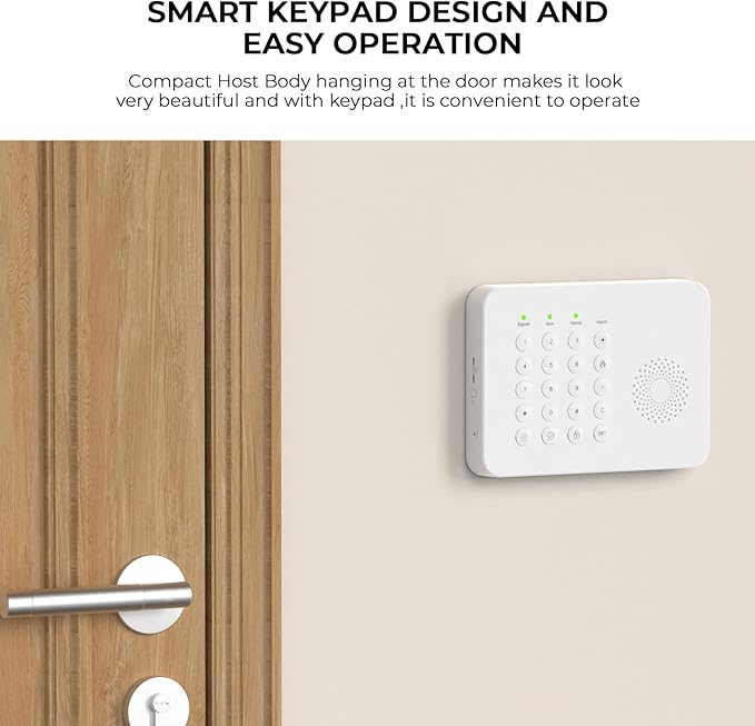 PGST Wireless Home Security Alarm System, DIY Anti-Theft Alarm Kit with Door Window Sensors, Motion Detector, Remote Control for Home Apartment Office Garage