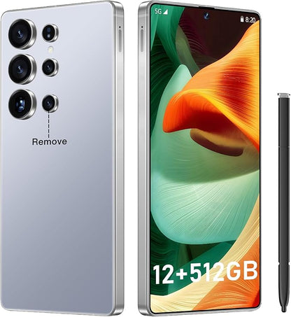 I25 Ultra: 6.99" FHD+ Android 14 Smartphone | 12GB+512GB | 108MP+68MP Camera | 7000mAh Battery | Built-in Stylus Pen | Blazing Fast Performance (Titanium Silver Blue)