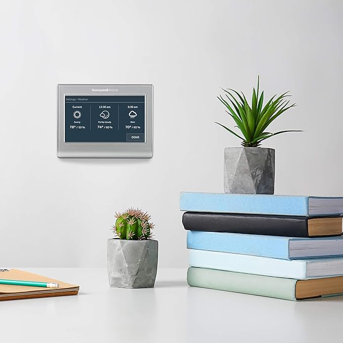 Honeywell Home RTH9585WF1004 Wi-Fi Smart Color Thermostat,7 Day Programmable,Touch Screen,Energy Star,Alexa Ready,Gray,(Pack of 2)