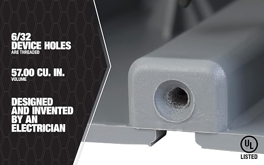 Southwire MSB3G Three Gang Device Box with Depth Adjustable; Heavy Duty 42lb (Pack of 2)