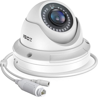 ZOSI 5MP Add-on POE IP Camera Outdoor Indoor Dome Camera with Night Vision Only Work with ZOSI POE Security Camera System and NVR (Model: ZR16DK, ZR08EN, ZR08DN, ZR08PN)