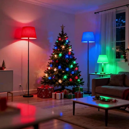 TJOY E26 Rechargeable Light Bulb with Remote and Timer, Battery Operated Bulb with 3 Color Temperatures and 15 RGB Colors, Dimmable Wireless LED Bulb for Lamps, Detachable Charging for Sconces, 4 Pack