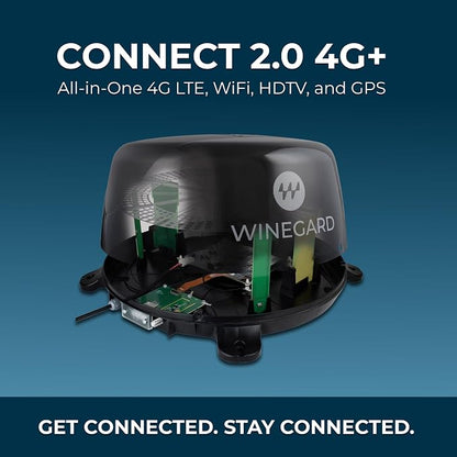 Winegard Connect 2.0 4G+ WF2-95B – Outdoor 4G LTE Router, Wi-Fi Booster & HDTV/AM-FM Antenna, Long-Range Wi-Fi