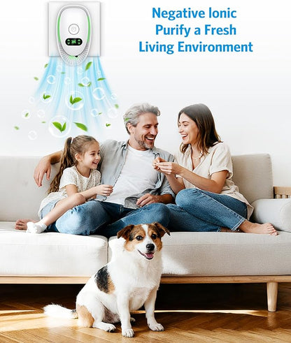 AMIR 4-Pack Plug in Air Ionizer & Air Purifier - Quiet Negative Ion Technology, Mini Portable Air Freshener for Home, Office, Bedroom, Kitchen, Bathroom