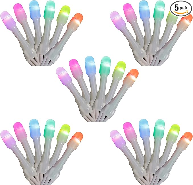 Home Heritage Luminations Christmas Holiday Party Lights, Twinkly Smart App Control, 7-Foot String of Icicle Style, 50 RGB LED Bulbs (5 Pack)