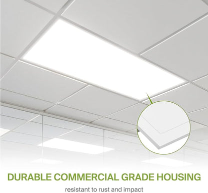 ASD 2 Pack 2x4 Smart LED Flat Panel Light - 40W UL DLC | 4924LM 3500K 4000K 5000K Selectable Dimmable 2x4 LED Drop Ceiling Light Fixture | 2 x 4 Lights WiFi App Controlled Alexa & Google Assistant